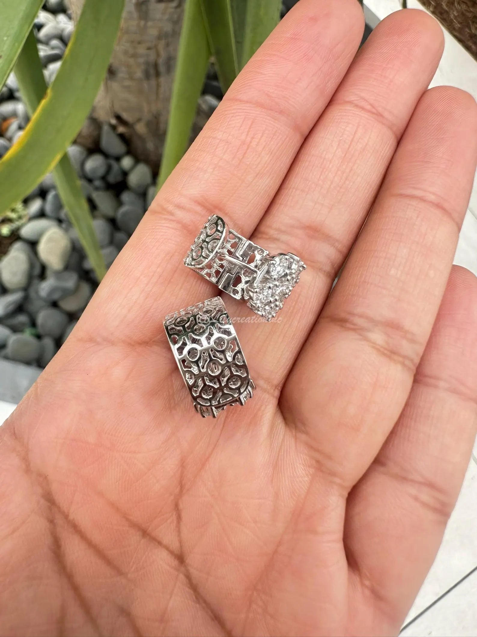 2 Carat Lab Grown Diamond Huggie Earrings