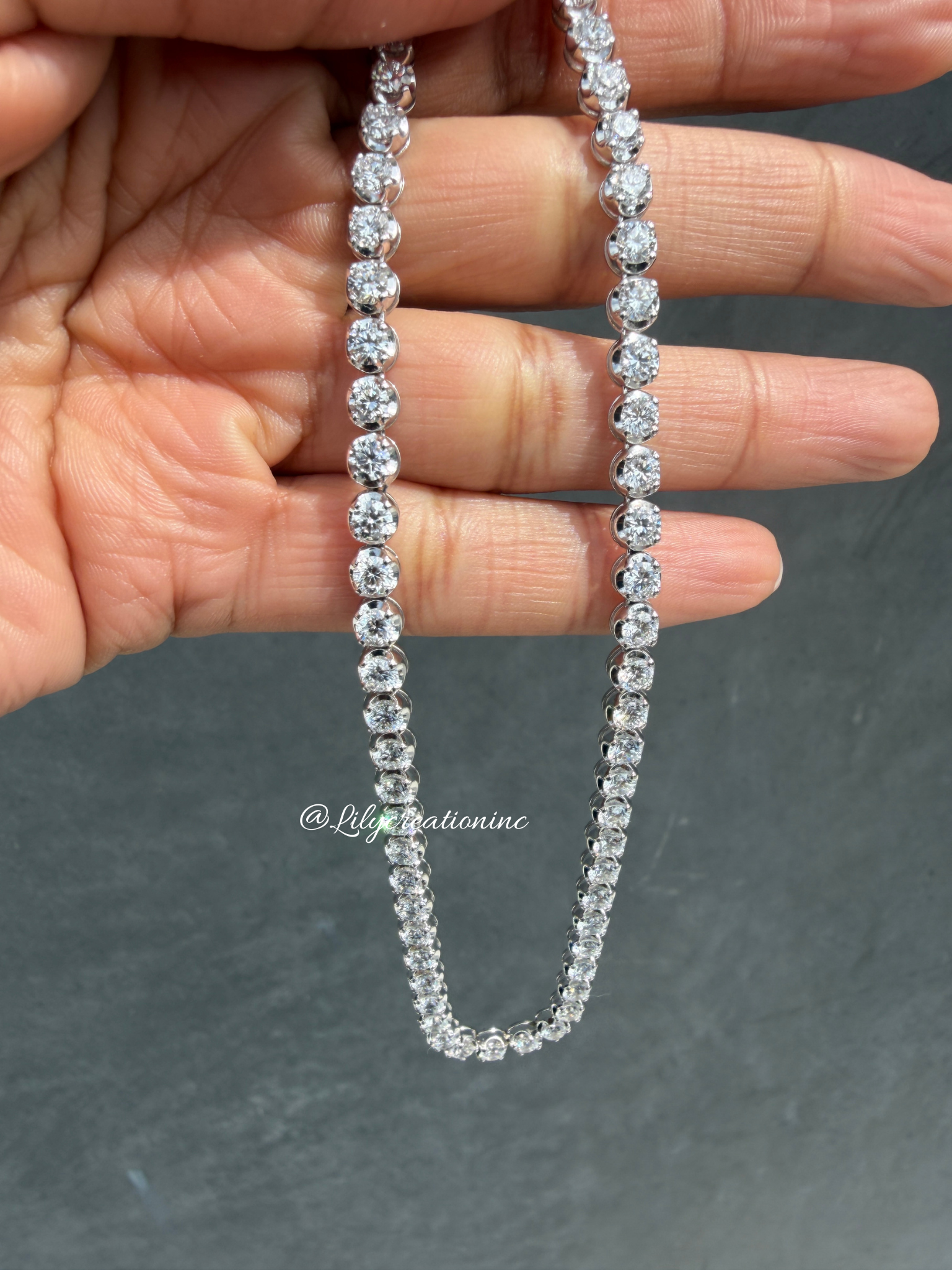 15 Carat Crown Diamond Tennis Necklace