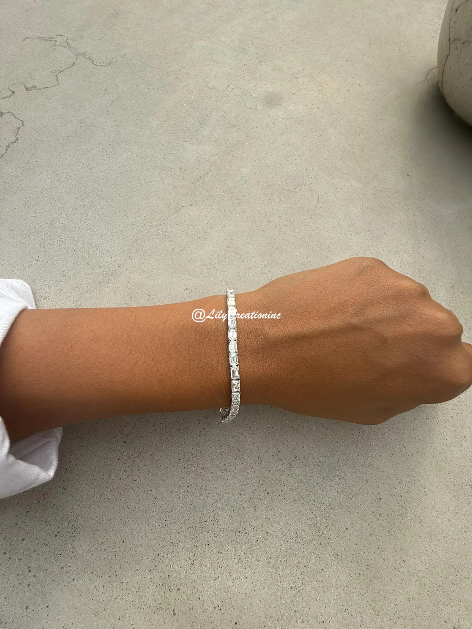 12 Carat Emerald Diamond Tennis Bracelet
