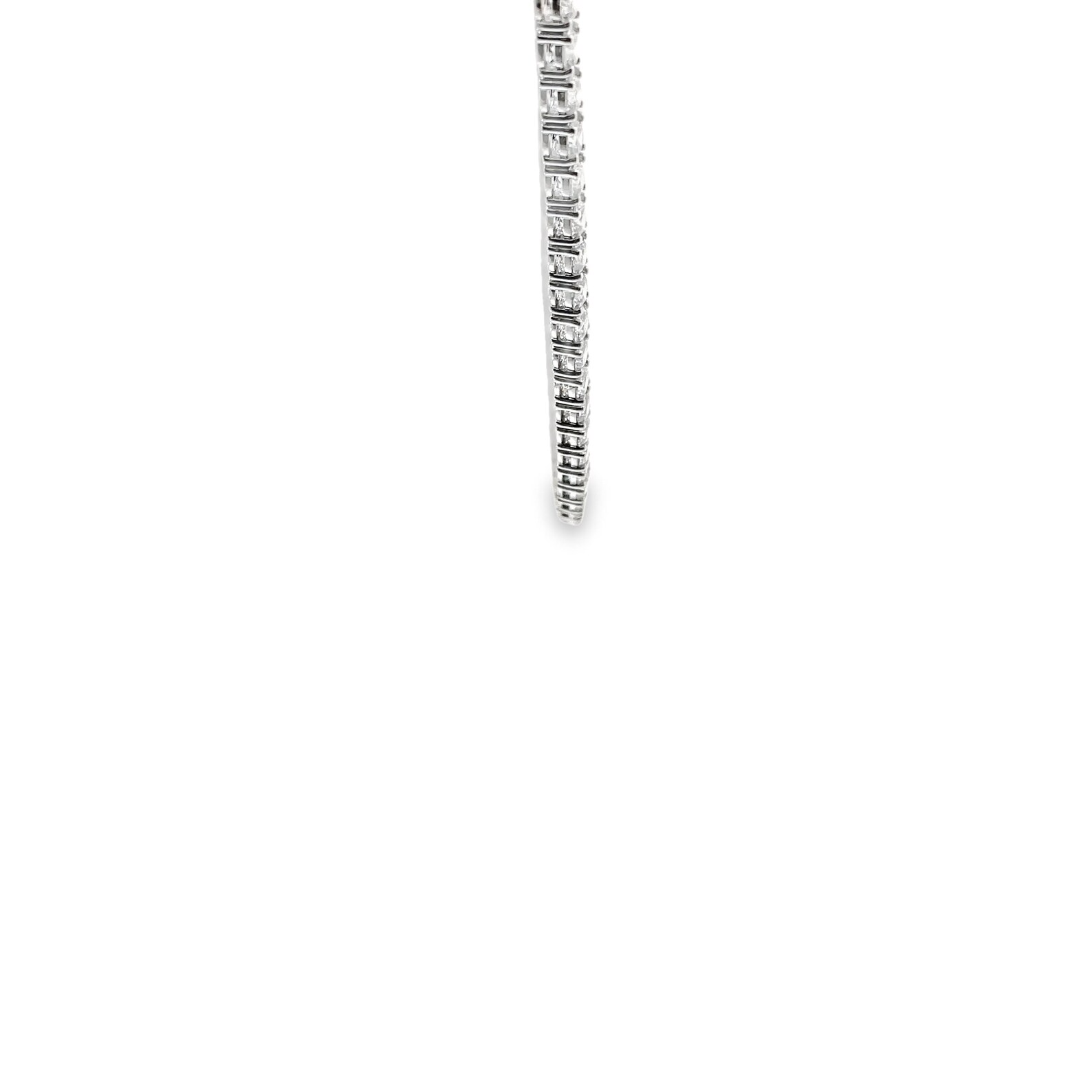 Men's 20 Carat Round Diamond Tennis Necklace