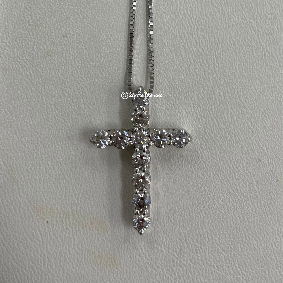 Lab Grown Diamond Cross Pendant