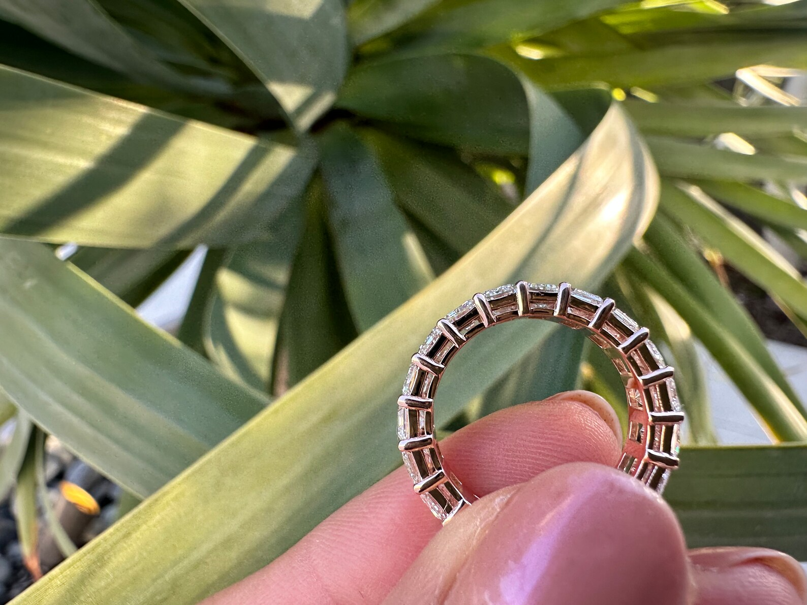 5 Carat Emerald Lab Grown Diamond Eternity Band