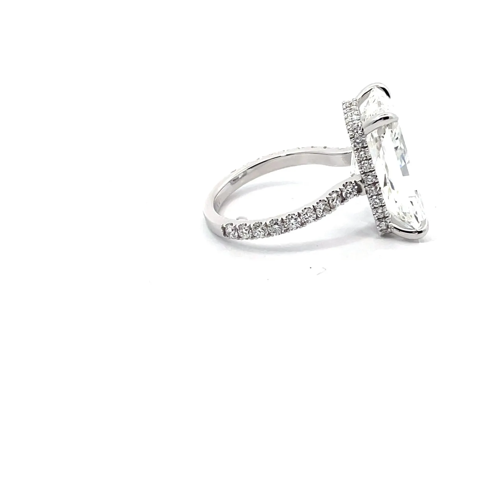 Radiant Big Lab Grown Diamond Engagement Ring