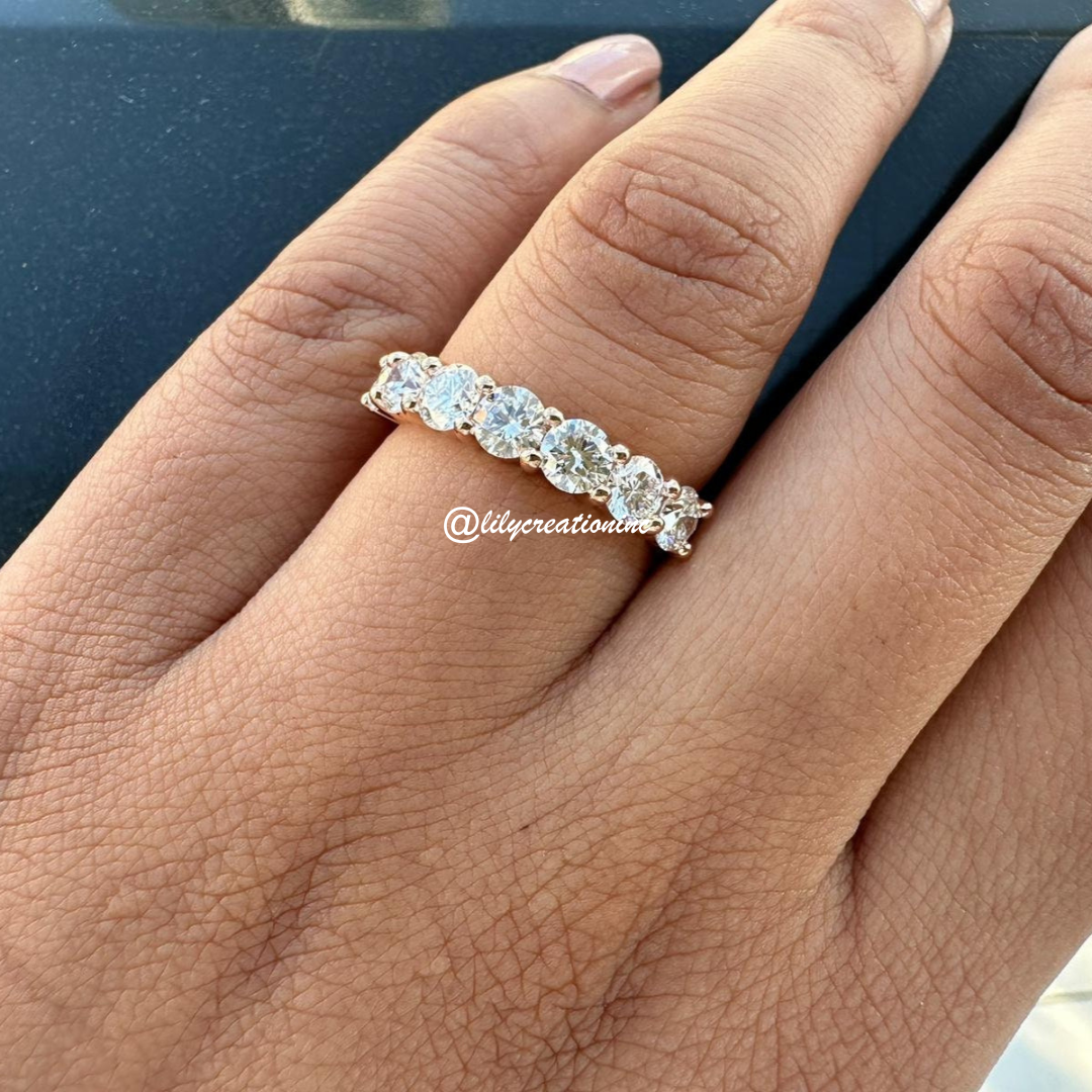 1.5 Carat 7 Stone Diamond Eternity Band