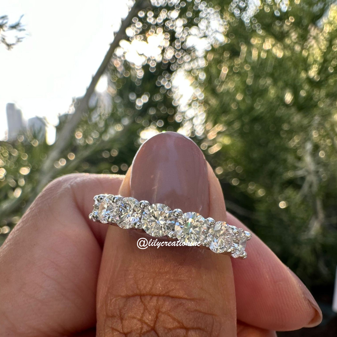 1.5 Carat 7 Stone Diamond Eternity Band