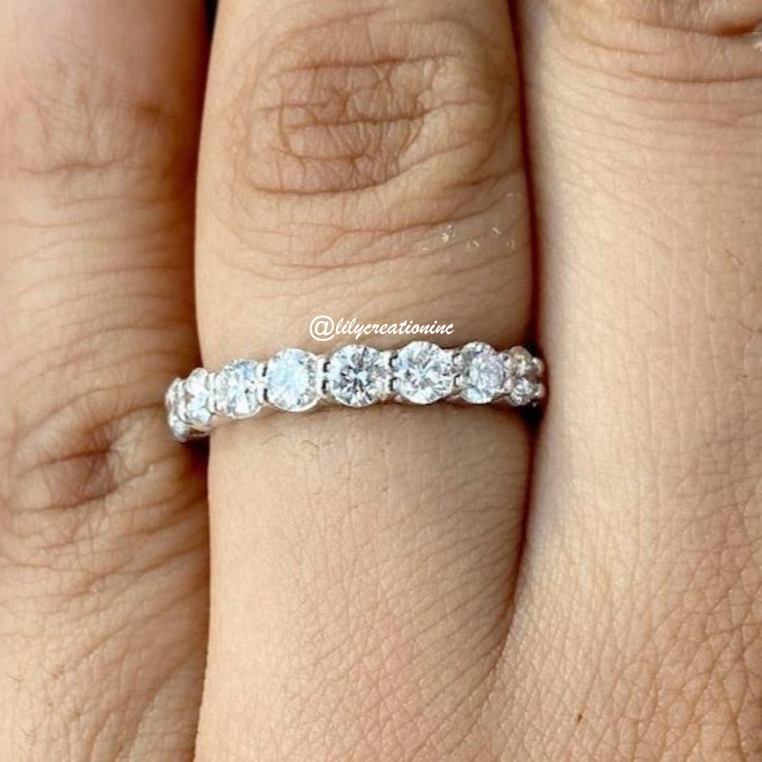 3 Carat Round Diamond Eternity Bands