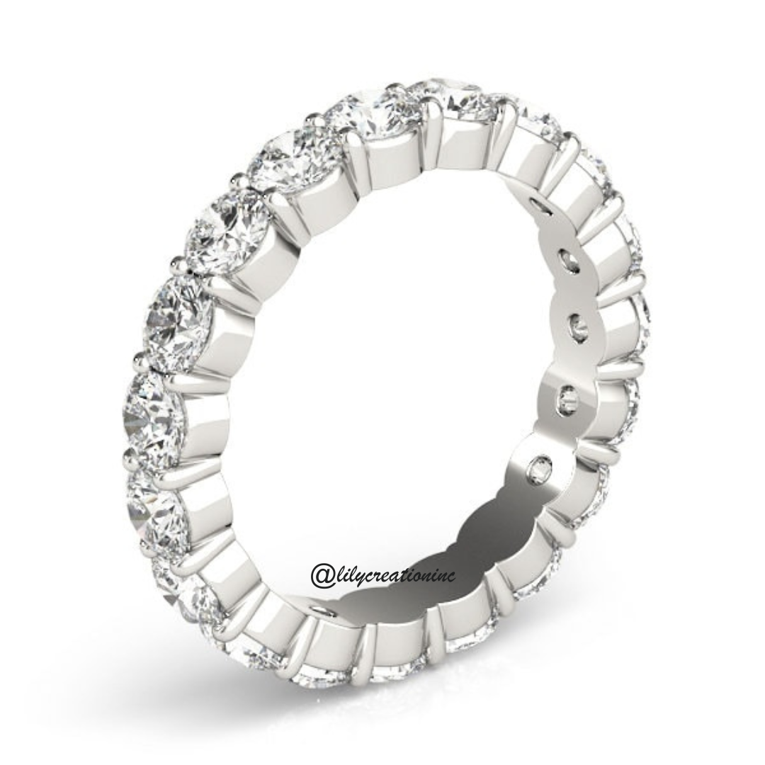 3 Carat Round Diamond Eternity Bands