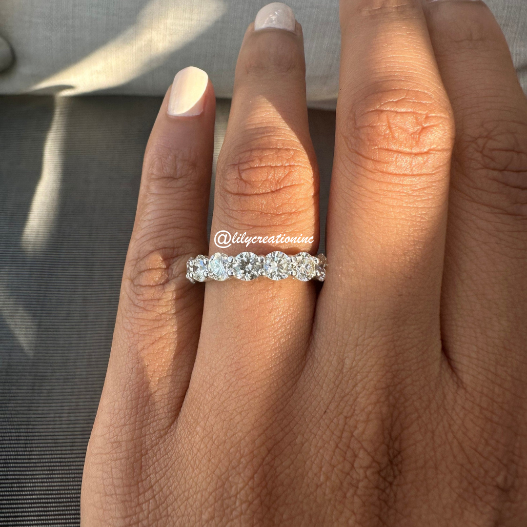 4 Carat Round Diamond Eternity Band