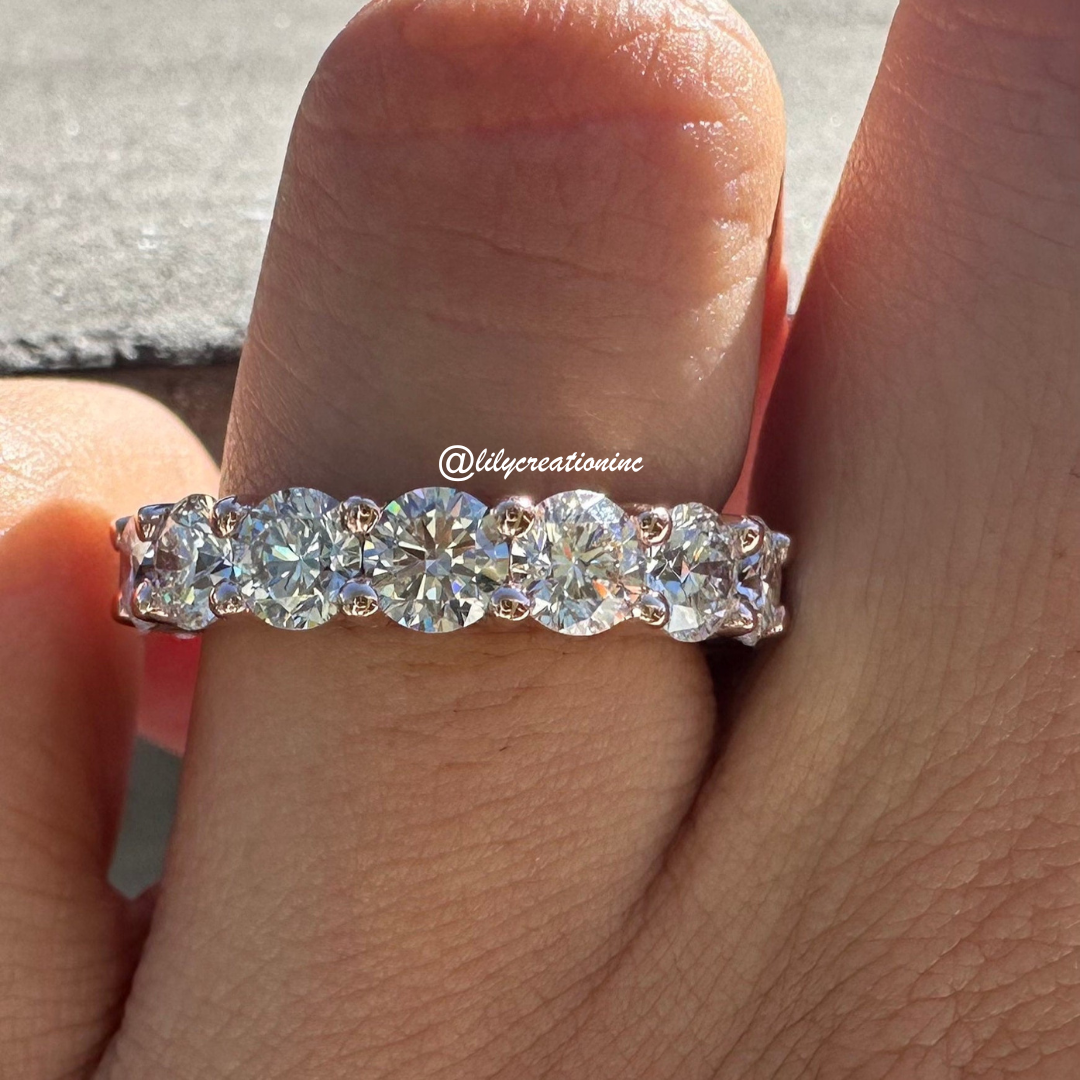 6 Carat Round Diamond Eternity Band