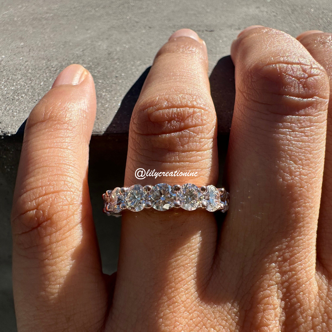 6 Carat Round Diamond Eternity Band