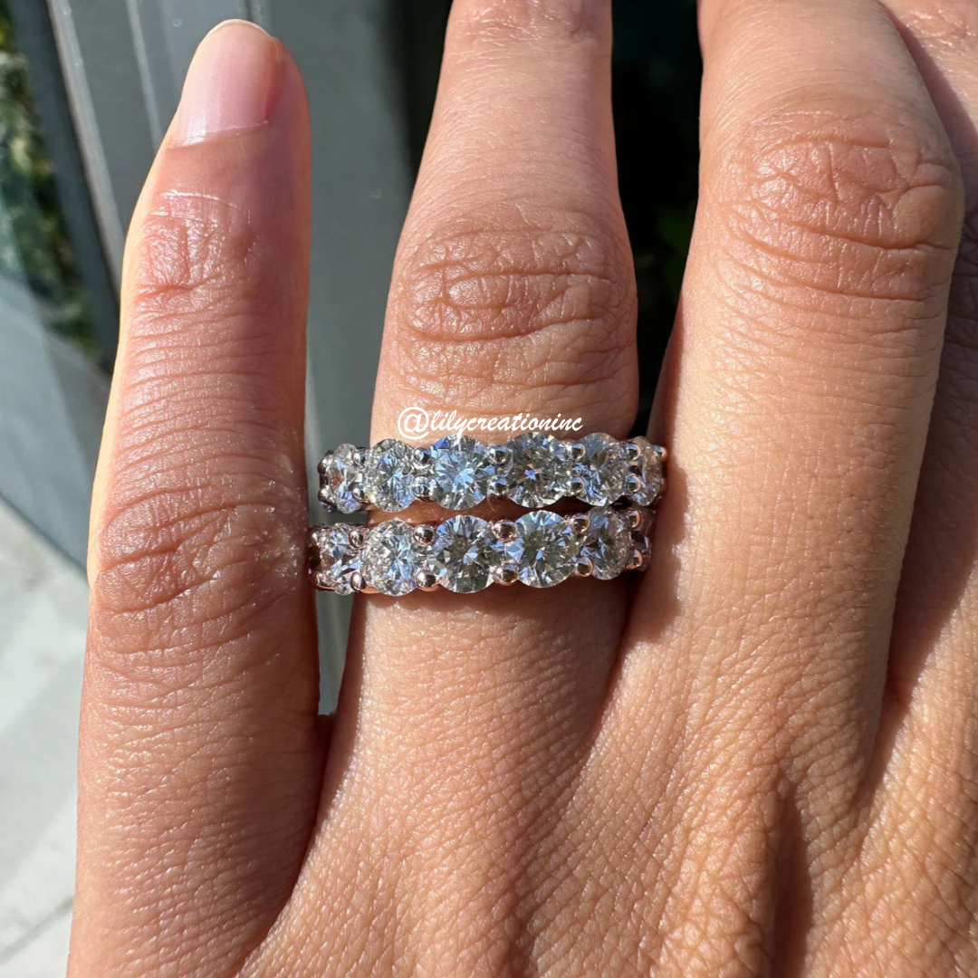 6 Carat Round Diamond Eternity Band