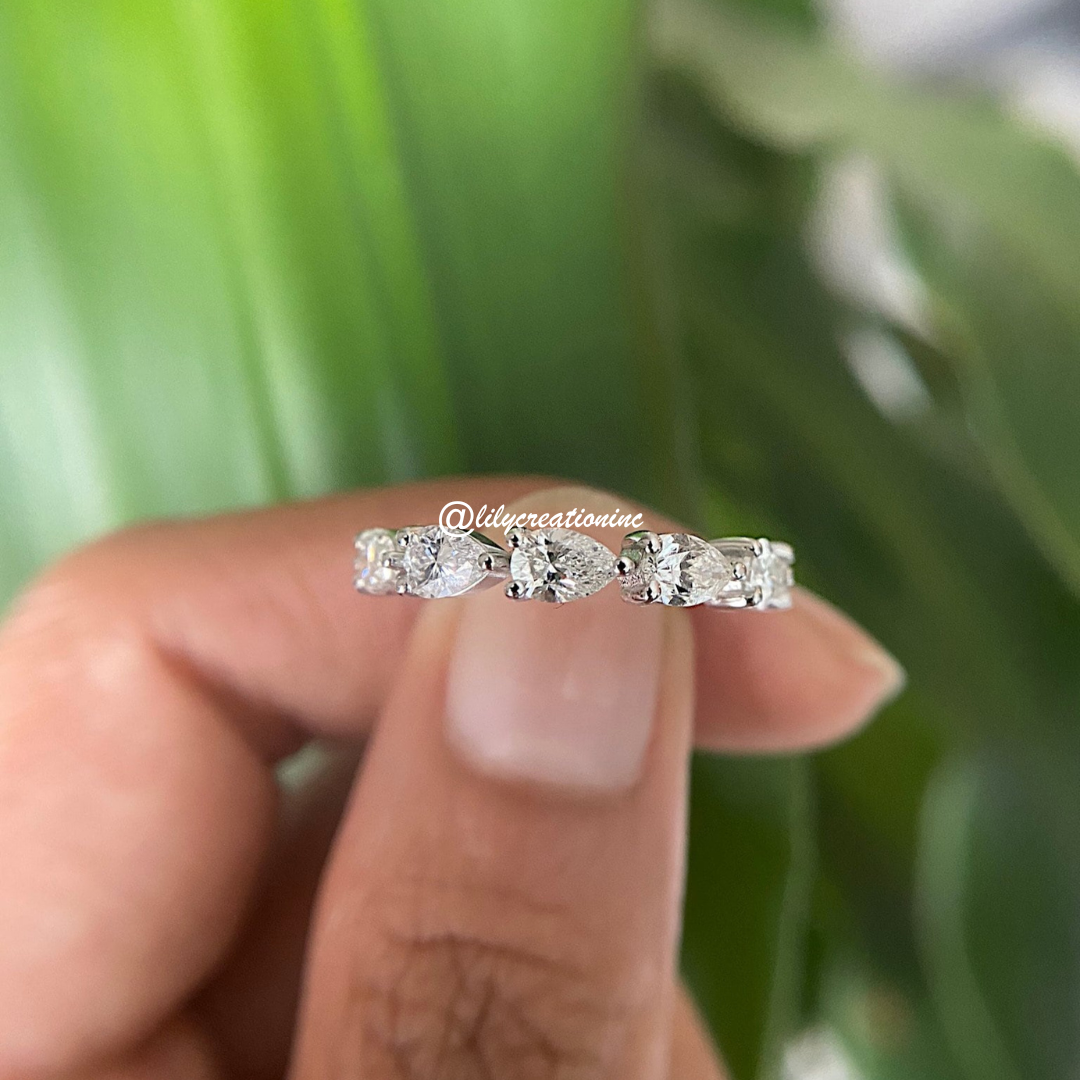 2.5 Carat Pear Diamond Eternity Band