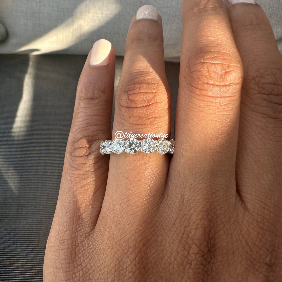 7 Carat Round Diamond Eternity Band