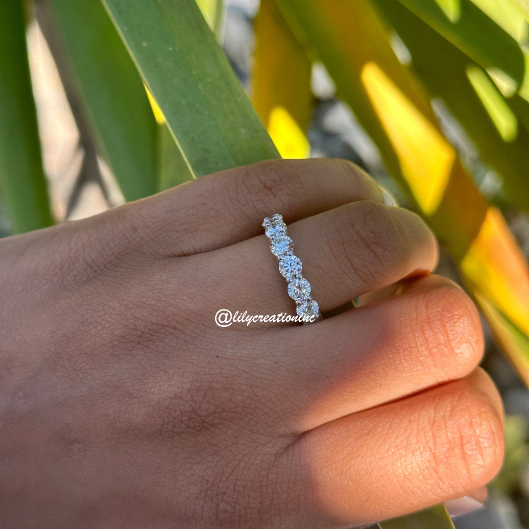 7 Carat Round Diamond Eternity Band