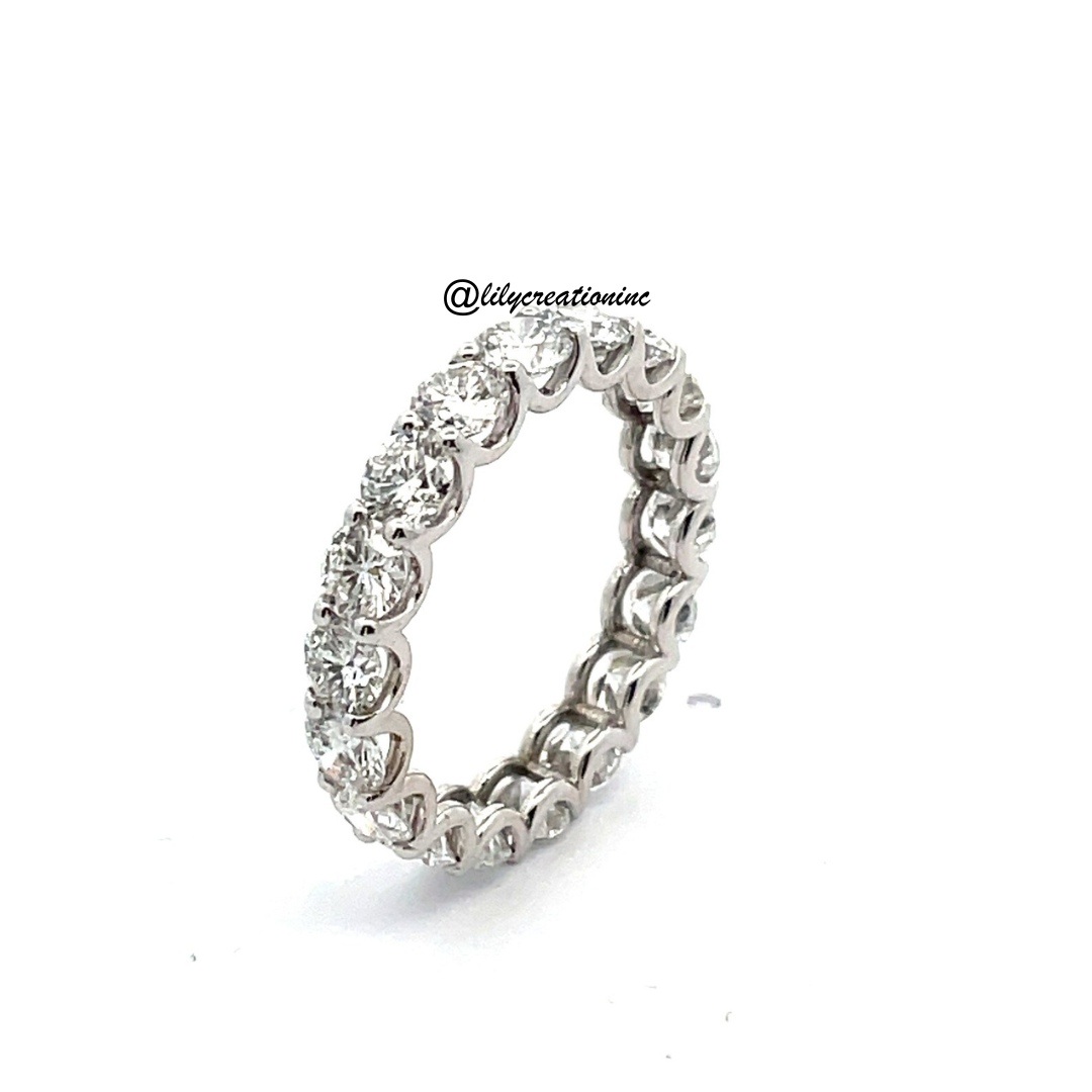 7 Carat Round U-Prong Diamond Eternity Band