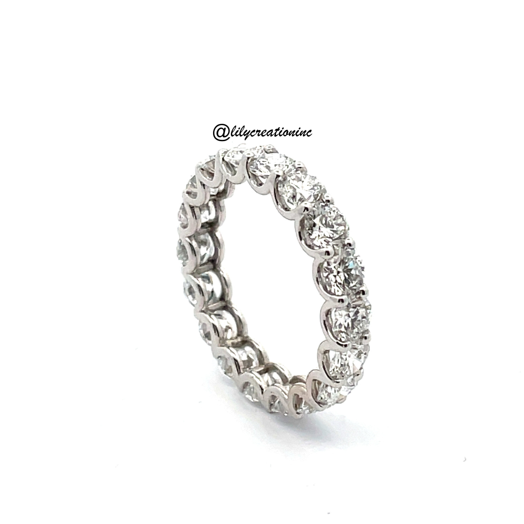7 Carat Round U-Prong Diamond Eternity Band