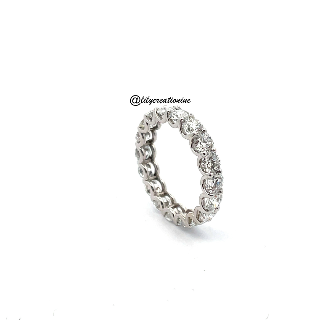 7 Carat Round U-Prong Diamond Eternity Band