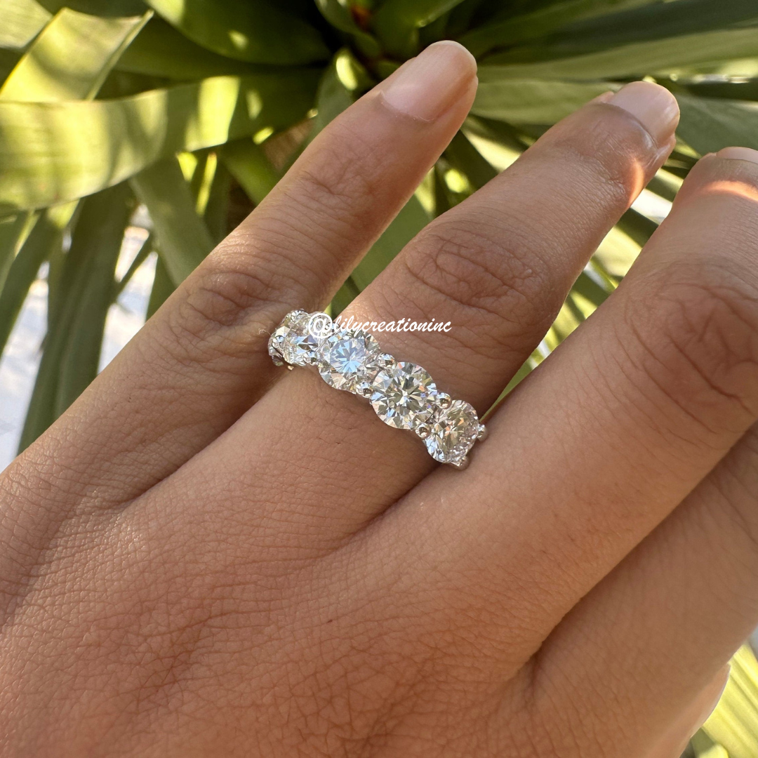 10 Carat Round Diamond Eternity Band