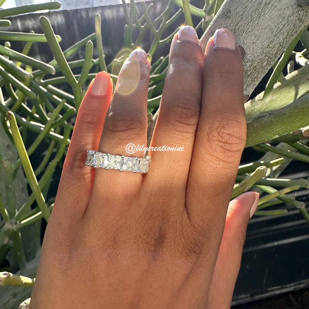 14 Carat Princess Cut Diamond Eternity Band