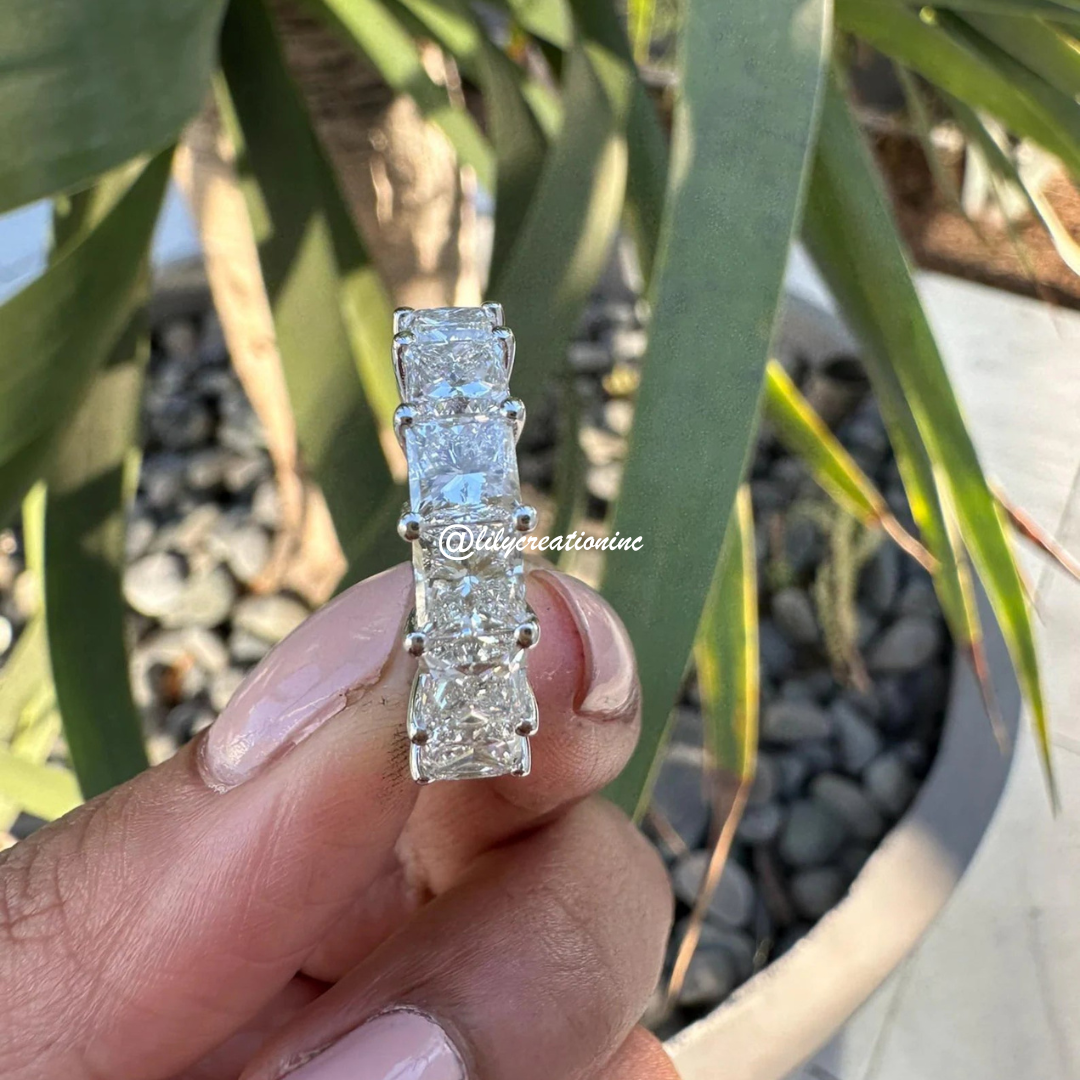 14 Carat Princess Cut Diamond Eternity Band