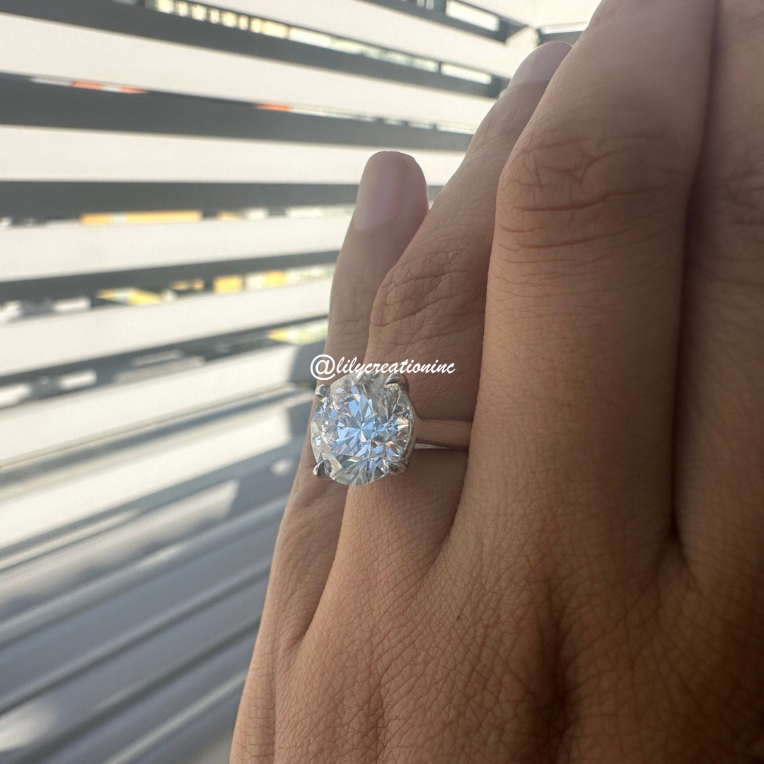 Round Solitaire Diamond Engagement Ring