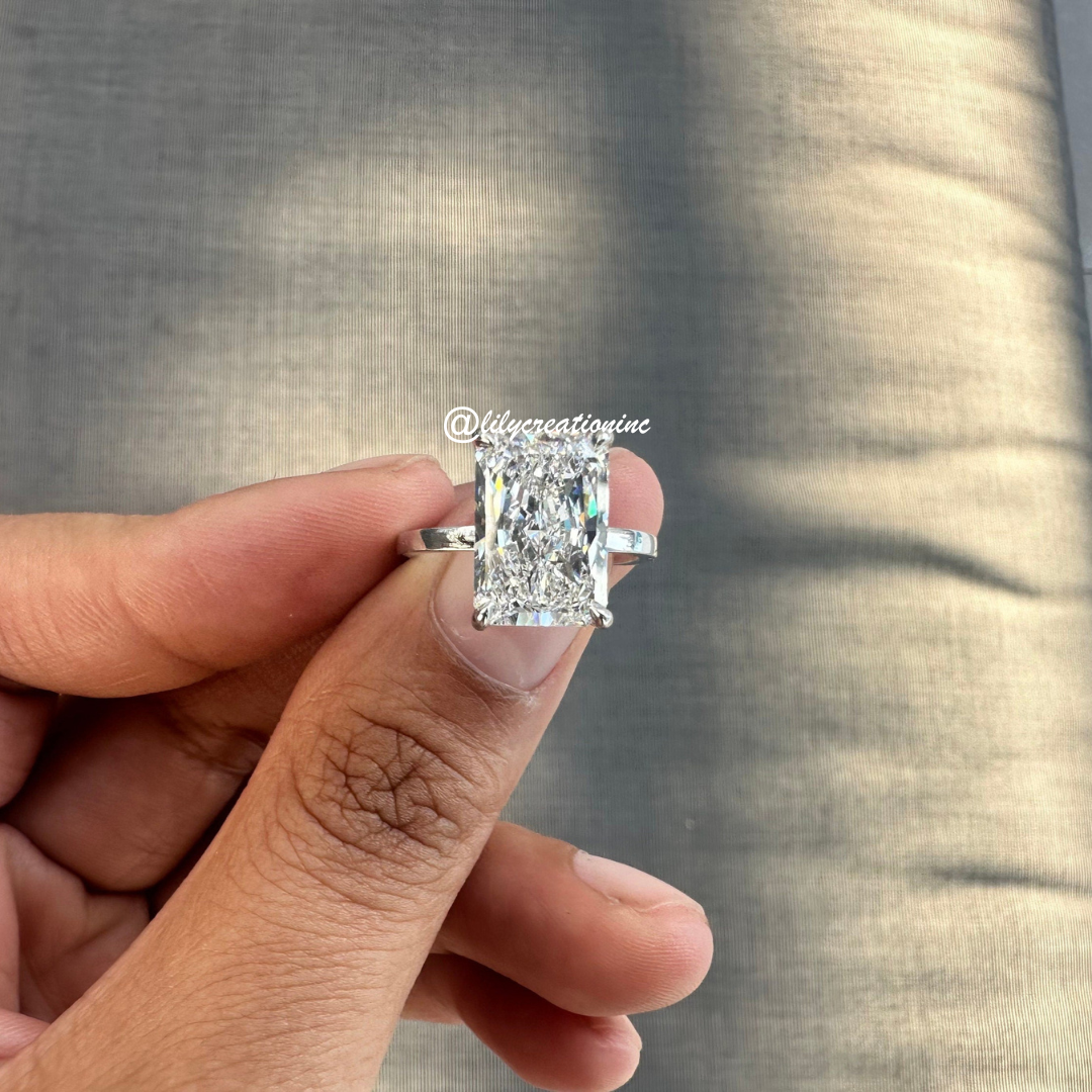 Radiant Cut Solitaire Diamond Engagement Ring