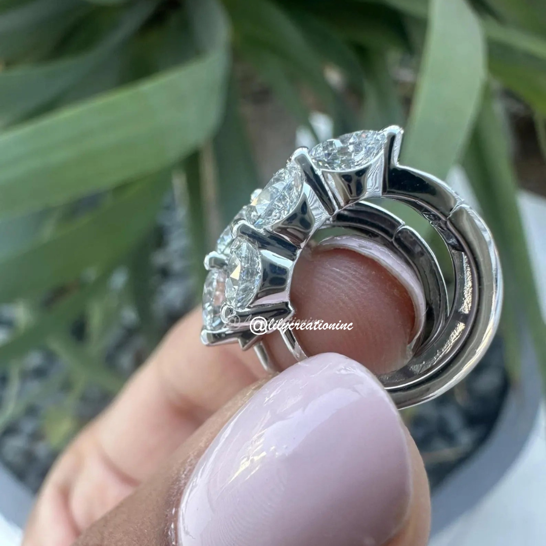 3 Carat Round Lab Grown Diamond Huggie Earrings