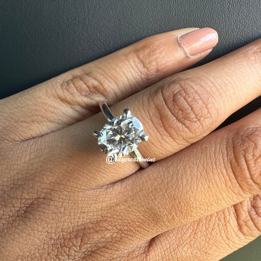 Oval Solitaire Diamond Engagement Ring
