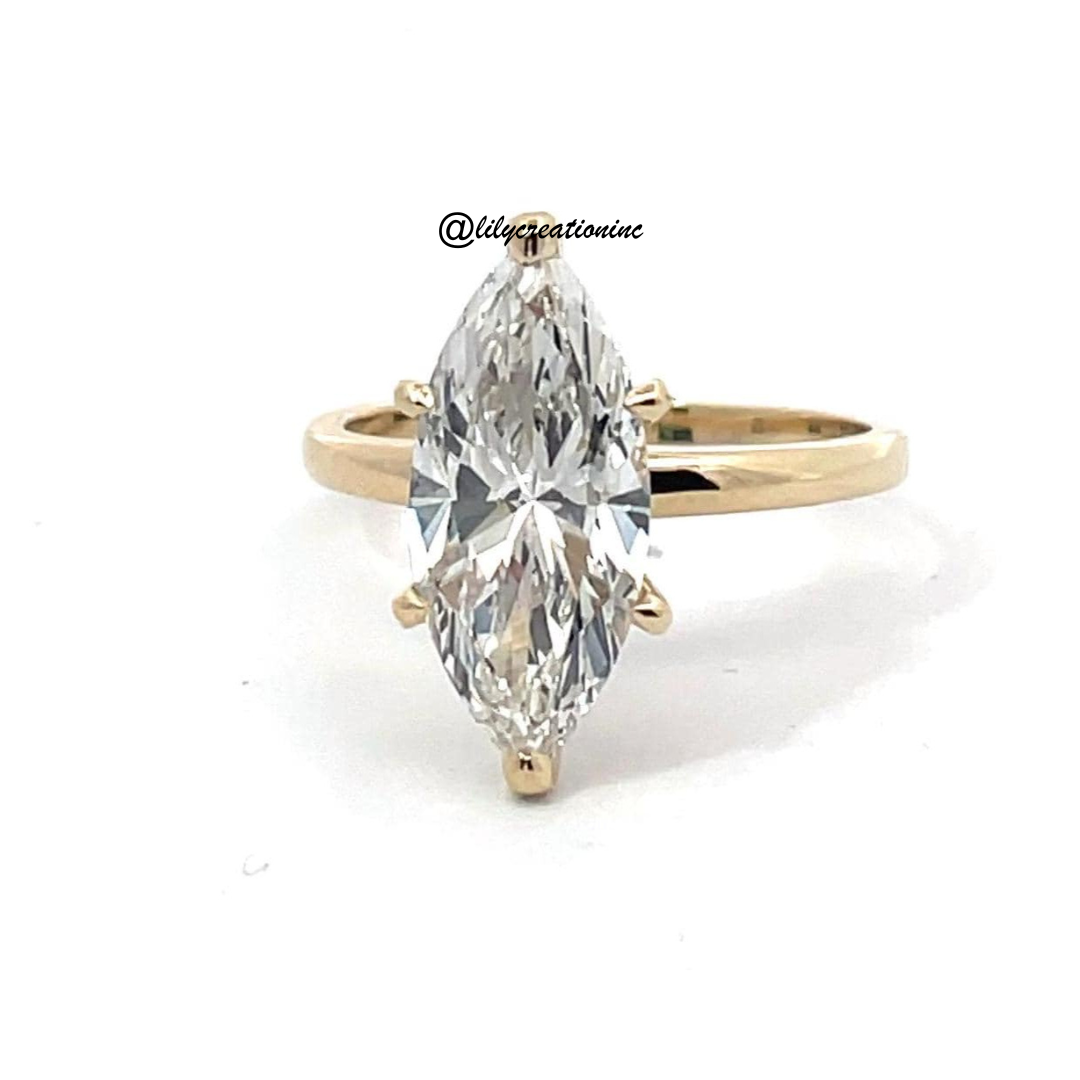 Marquee Diamond Engagement Ring