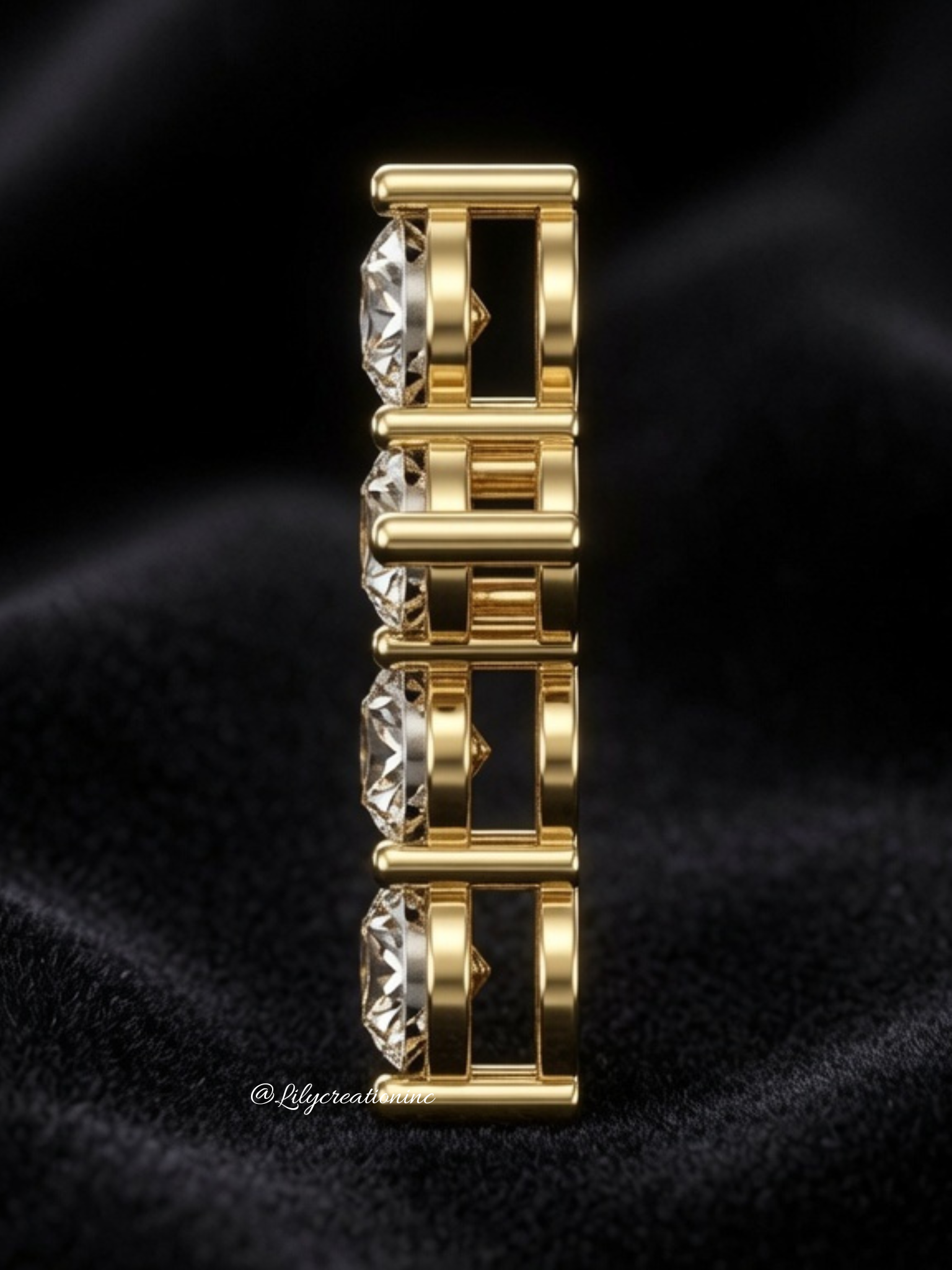 Round 6 Stones Lab Grown Diamond Cross Pendant