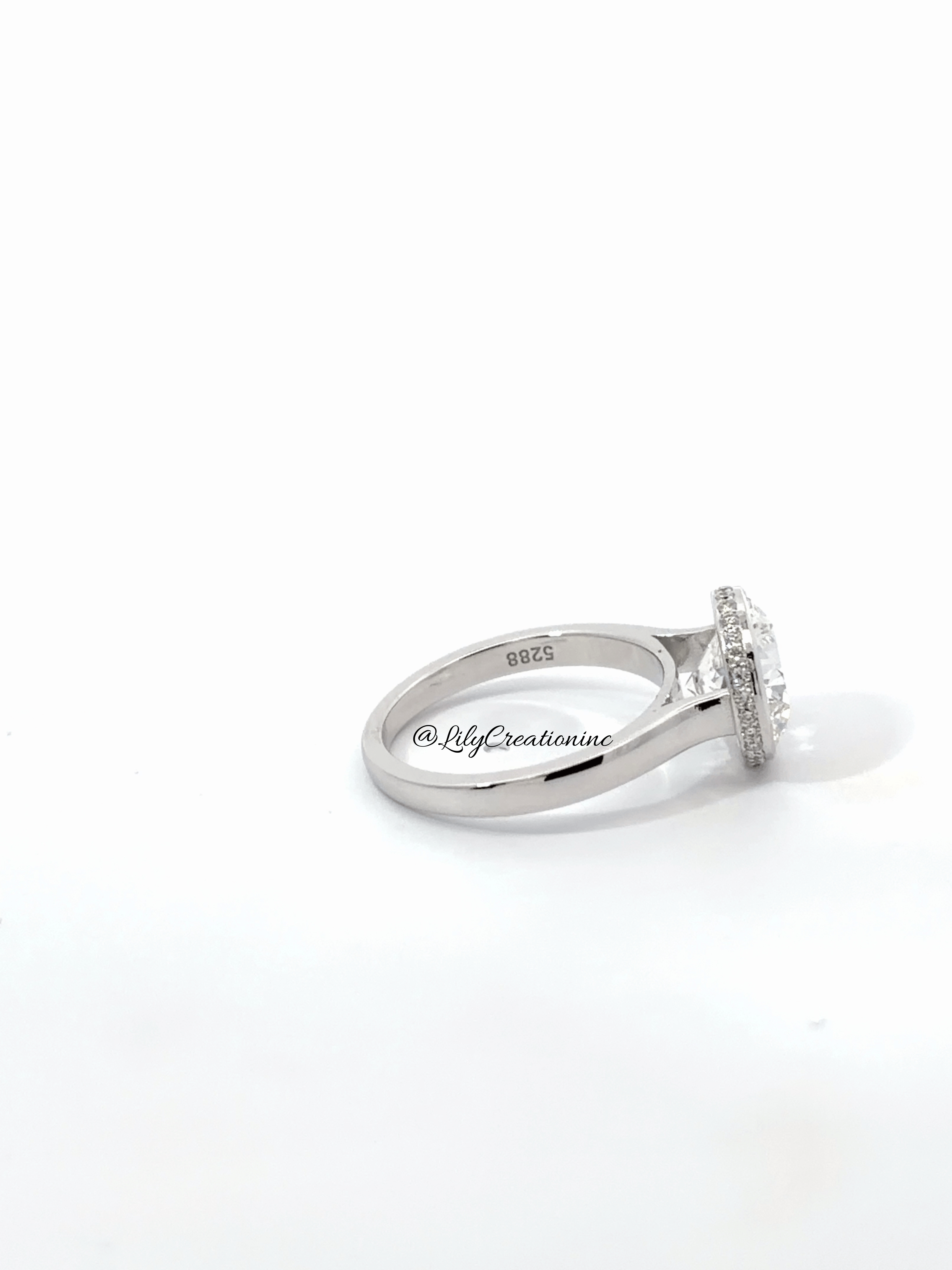 Round Bezel Set Lab Grown Diamond Engagement Ring