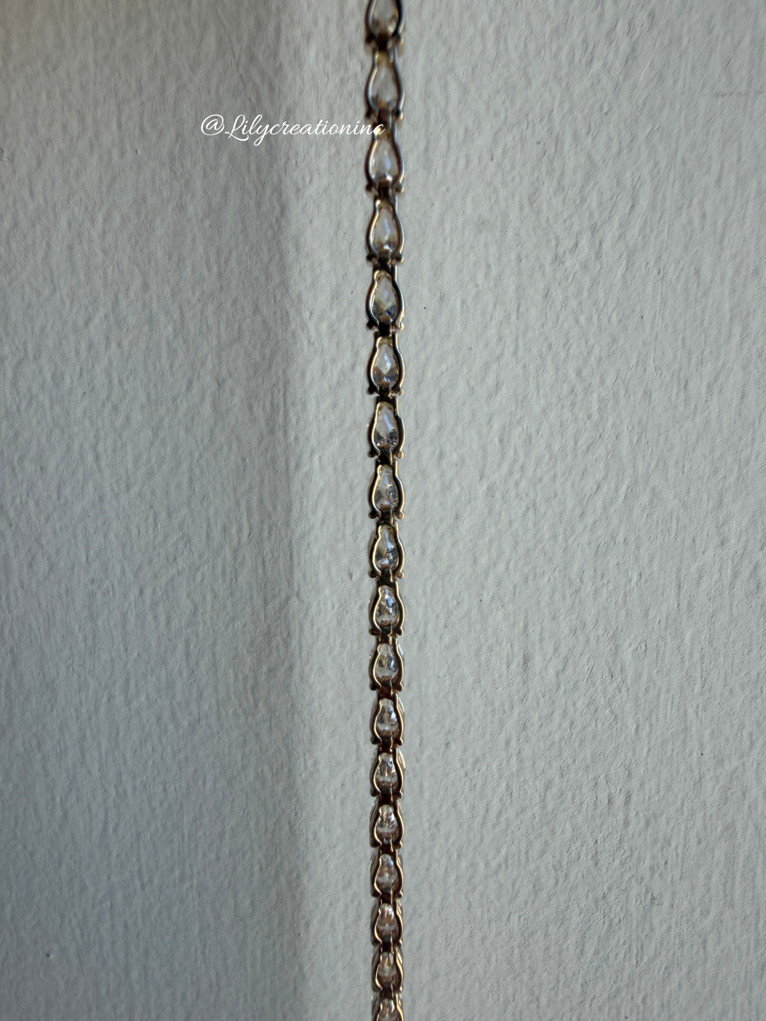 6.50 Carat Pear Cut North to South Diamond Tennis Bracelet