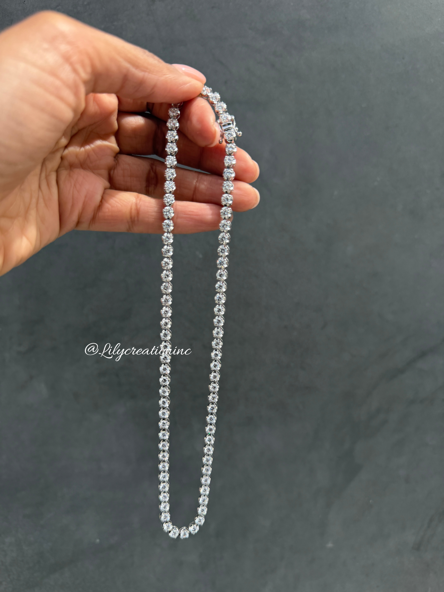 15 Carat Crown Diamond Tennis Necklace