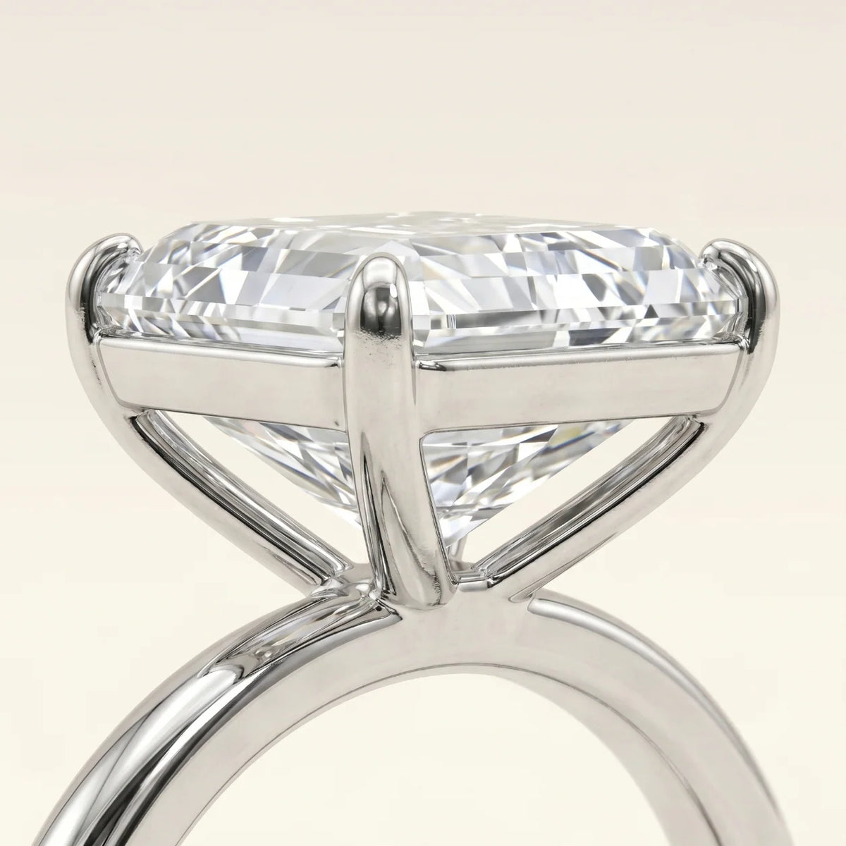 2 Carat Emerald-Cut Solitaire Lab Grown Diamond Engagement Ring 14K Gold