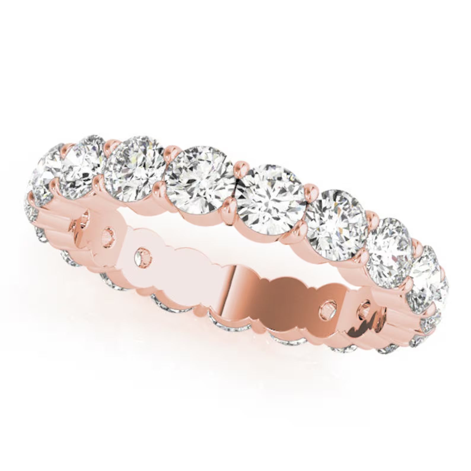 3 Carat Round Diamond Eternity Bands