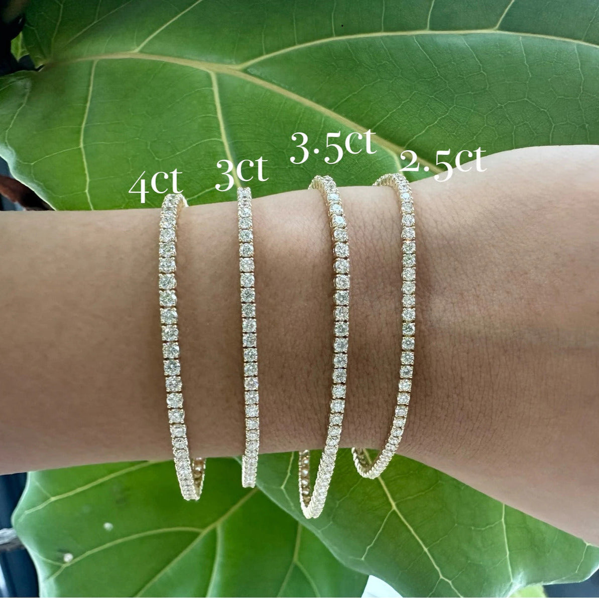 4 Carat Round Lab Grown Diamond Tennis Bracelet