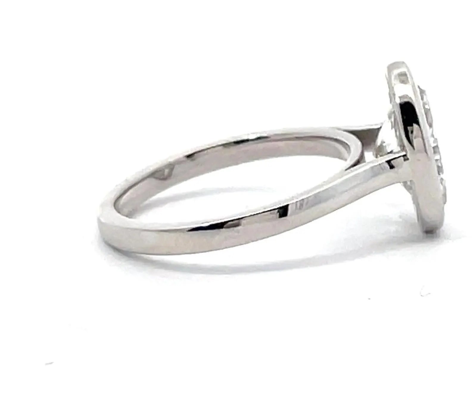 Oval Bezel Set Diamond Engagement Ring