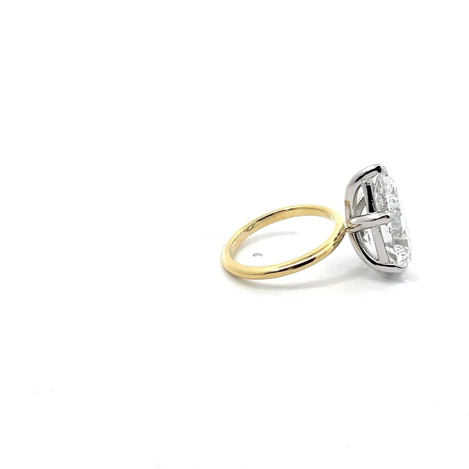 Two-Tone Six-Prong Pear Cut Diamond Engagement Ring