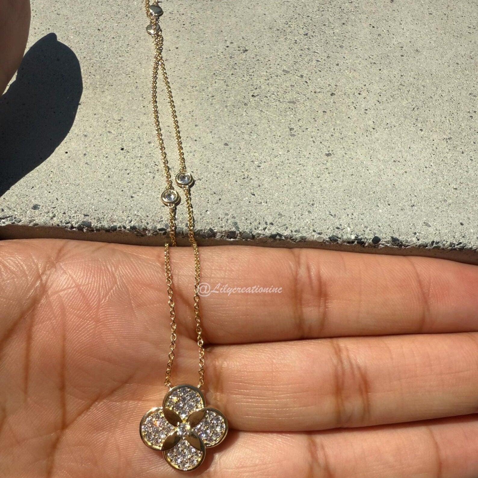 .55 Carat 4 Clover Natural Diamond Pendant