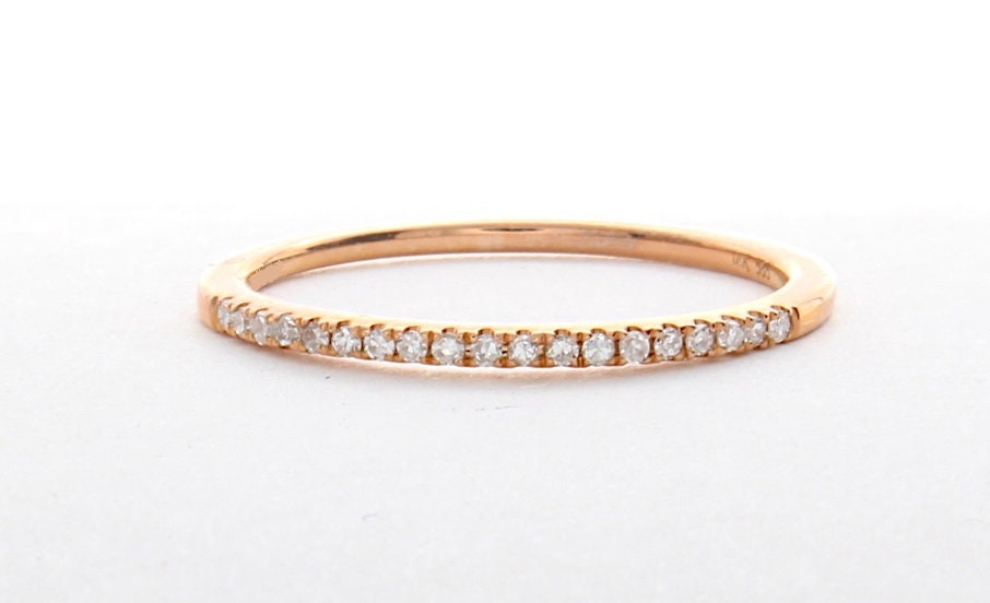 14k Rose Gold Art Deco Vintage Diamond Ring
