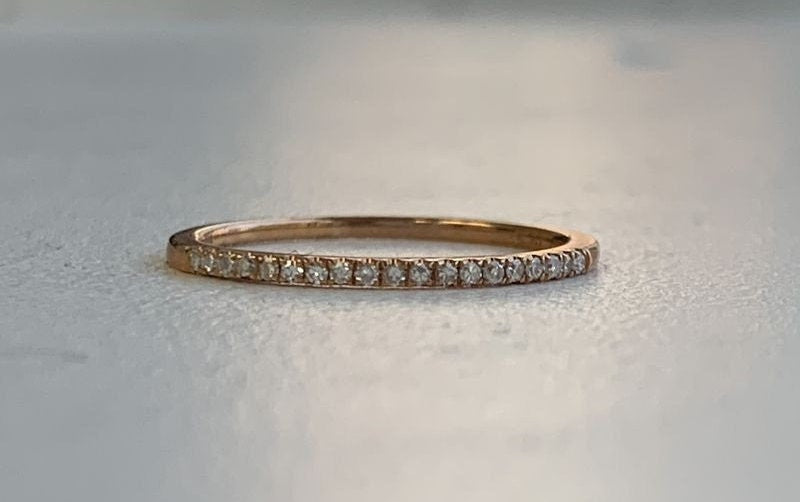 14k Rose Gold Art Deco Vintage Diamond Ring