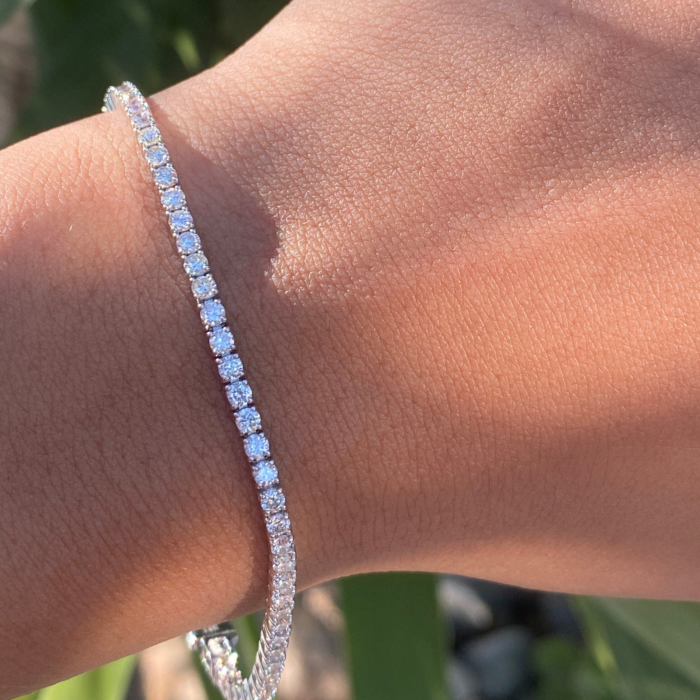 3 Carat Round Lab Grown Diamond Tennis Bracelet