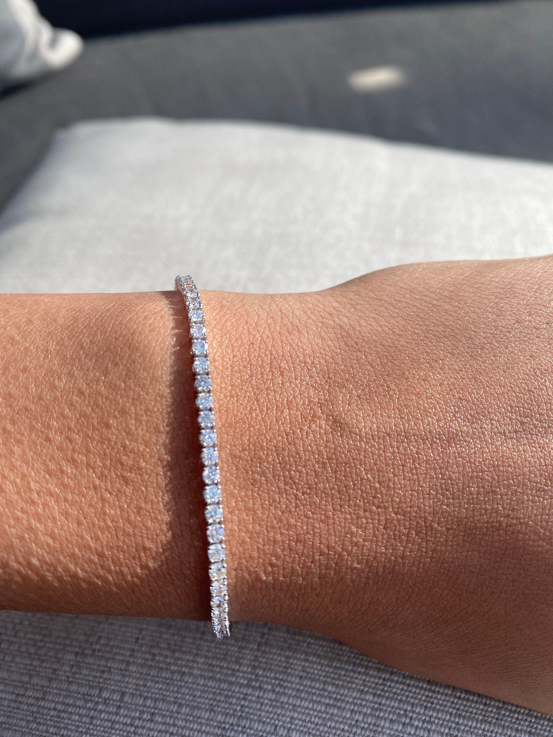 3.5 Carat Round Diamond Tennis Bracelet