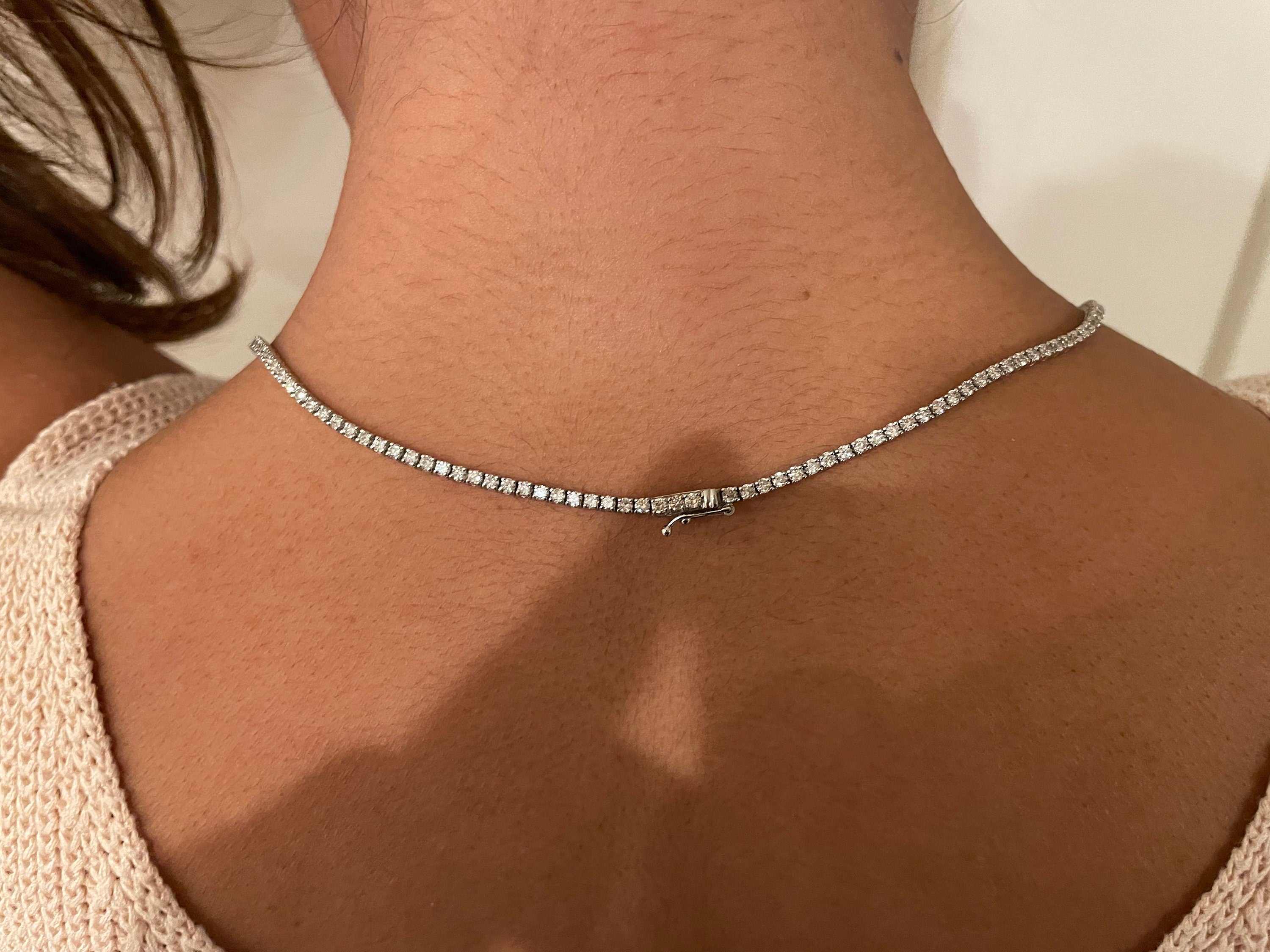 6 Carat Round Diamond Tennis Necklace