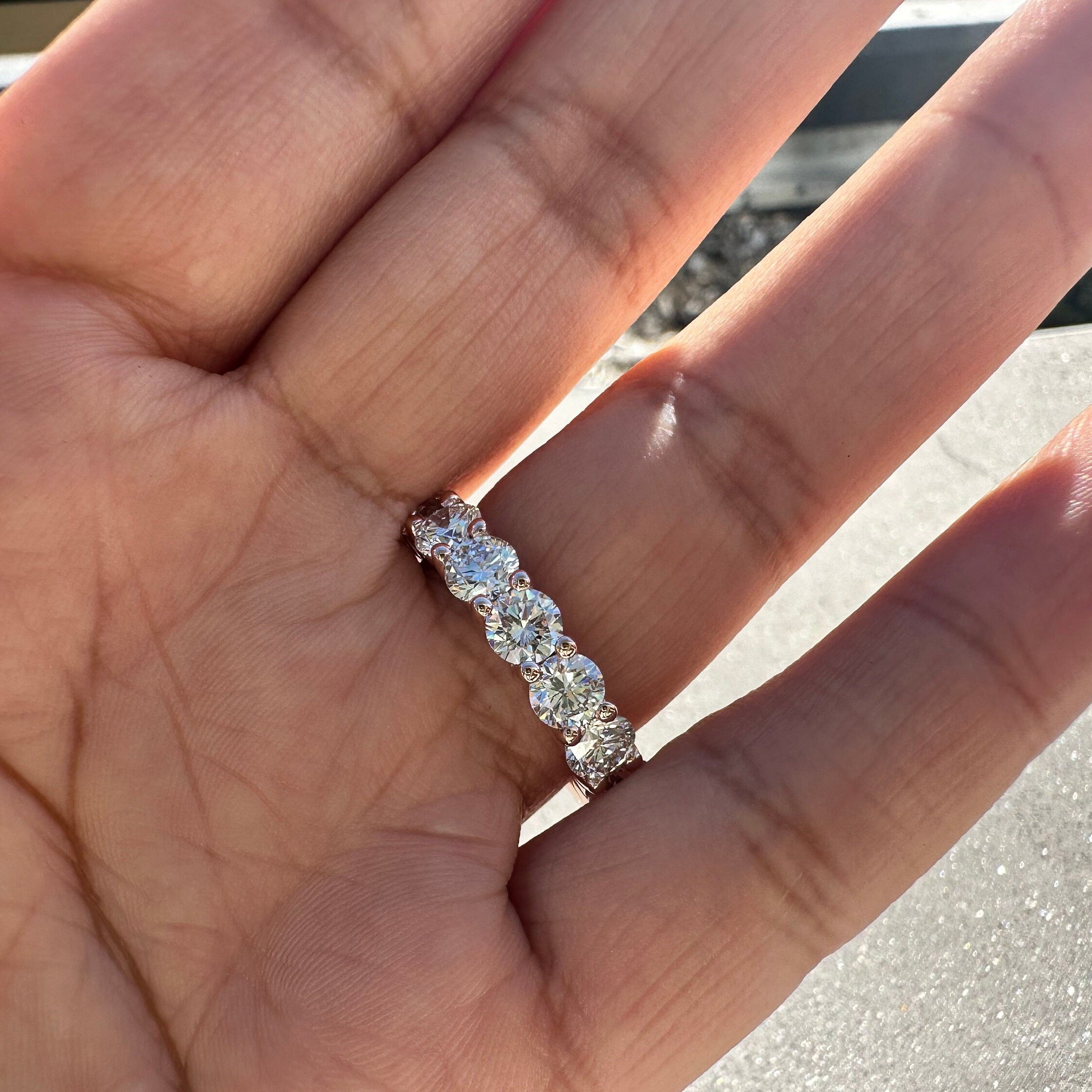 6 Carat Round Diamond Eternity Band