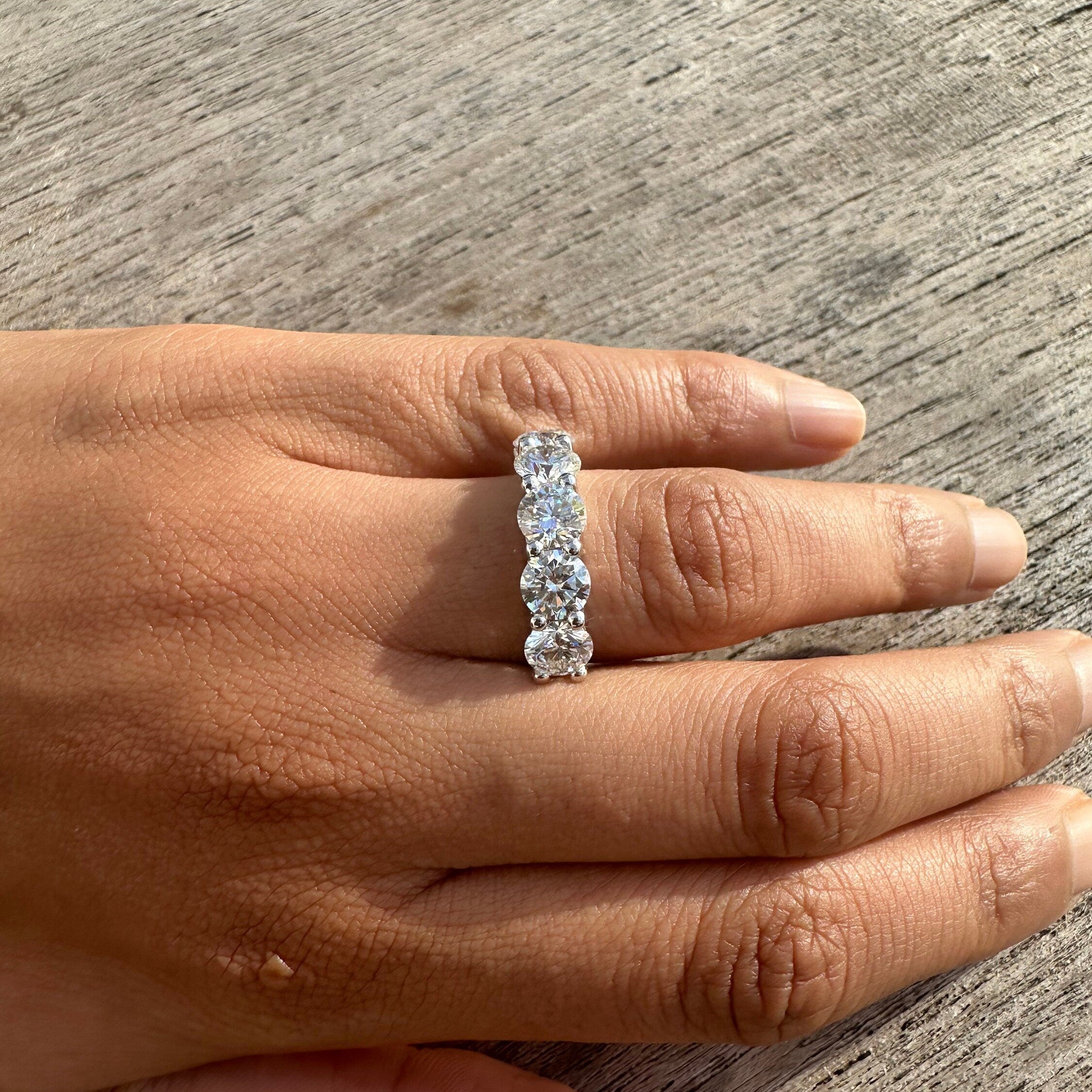 10 Carat Round Diamond Eternity Band