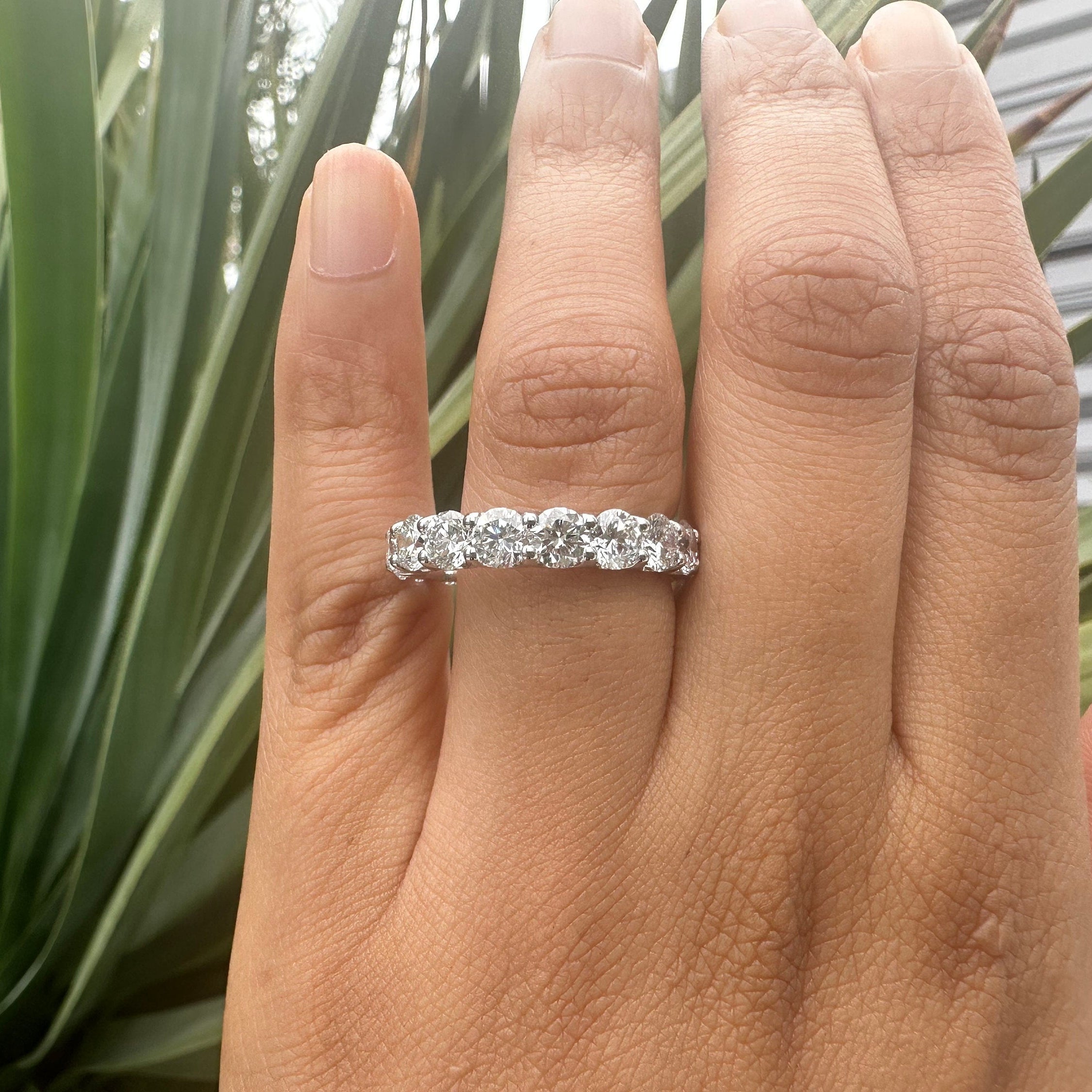 4 Carat Round U Prong Diamond Eternity Band