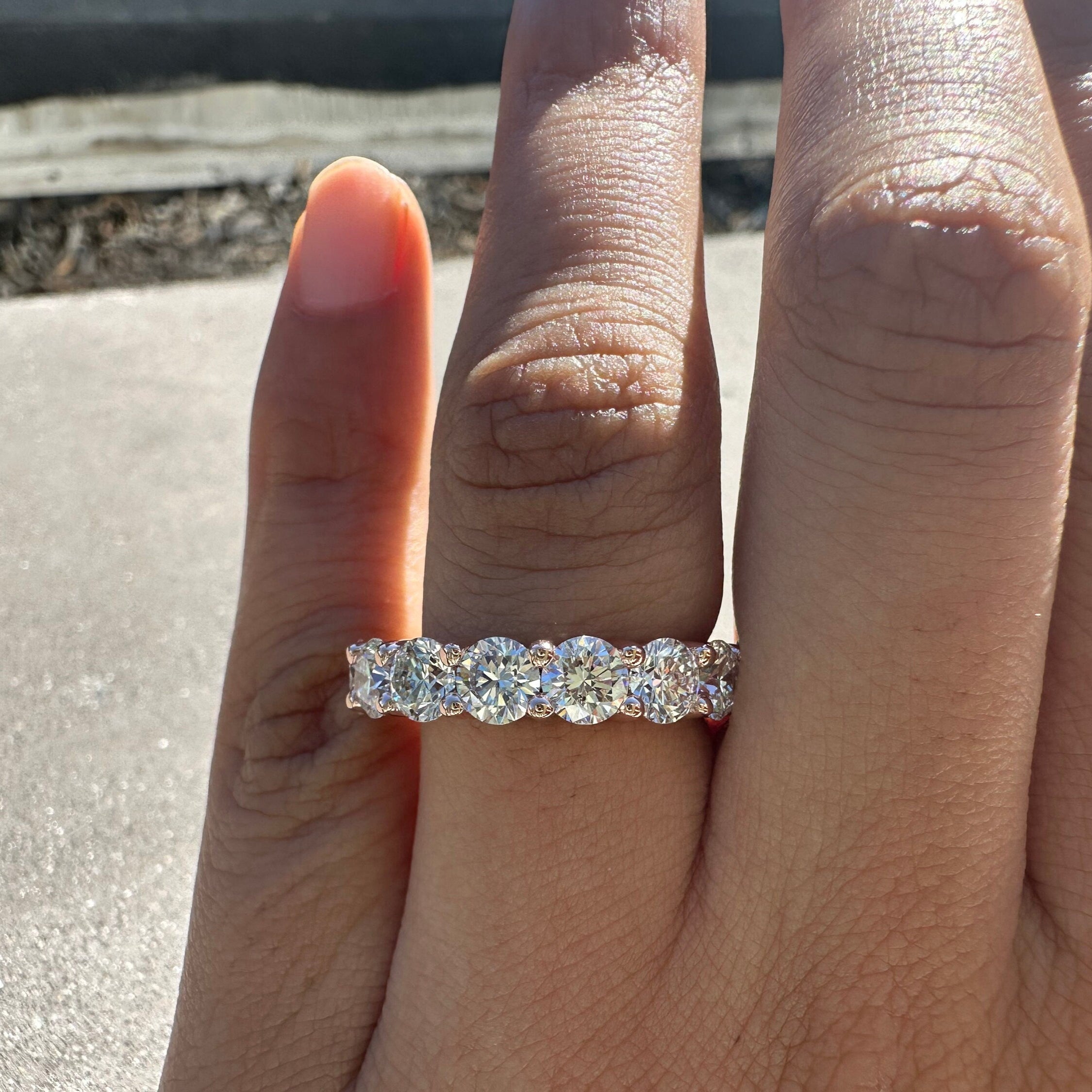 6 Carat Round Diamond Eternity Band