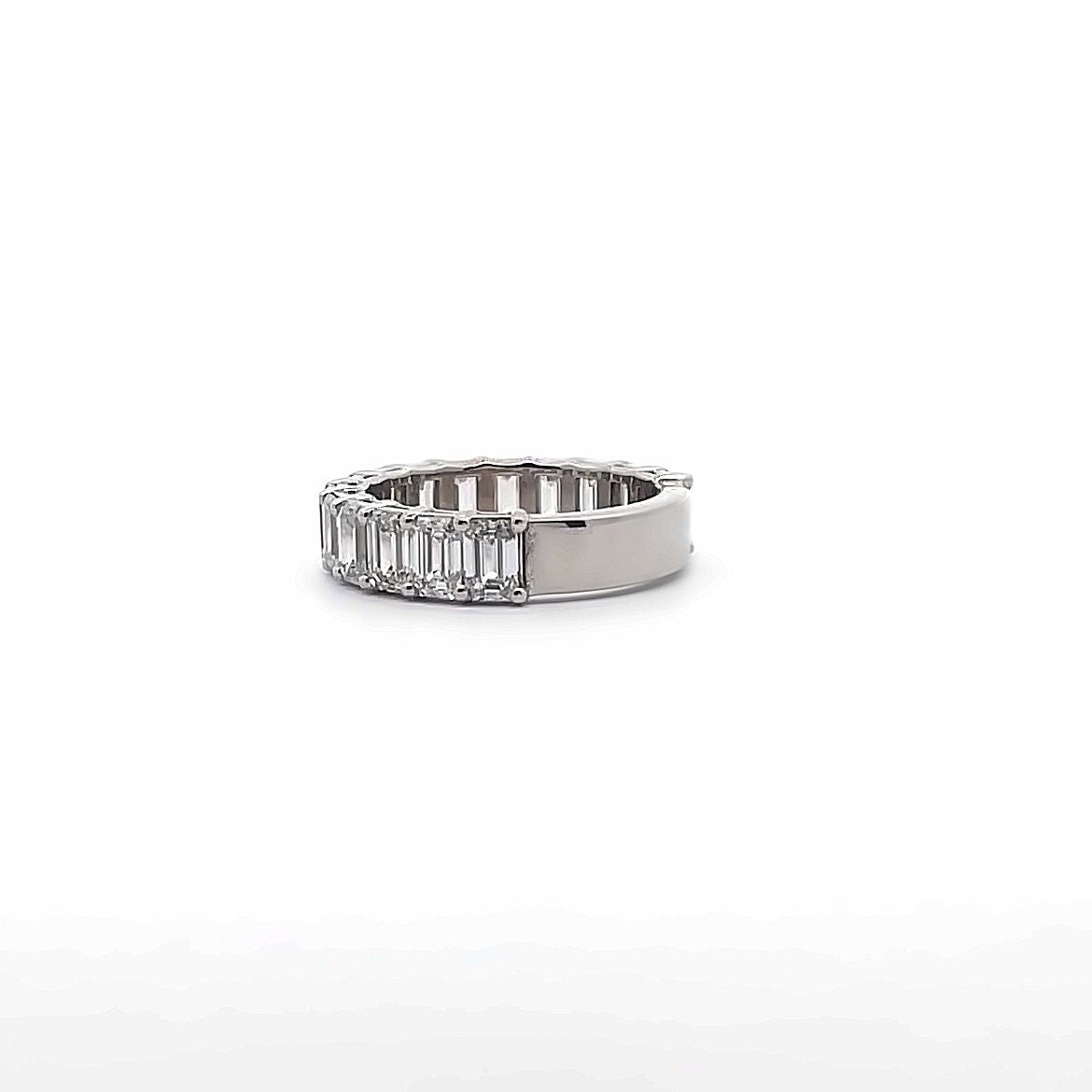 4 Carat Emerald Cut 3/4 Way Diamond Eternity Band