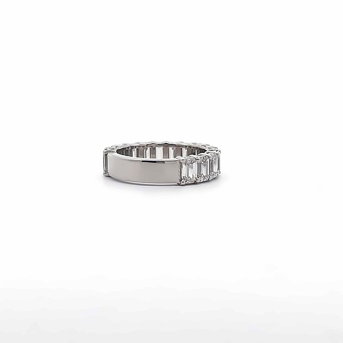 4 Carat Emerald Cut 3/4 Way Diamond Eternity Band